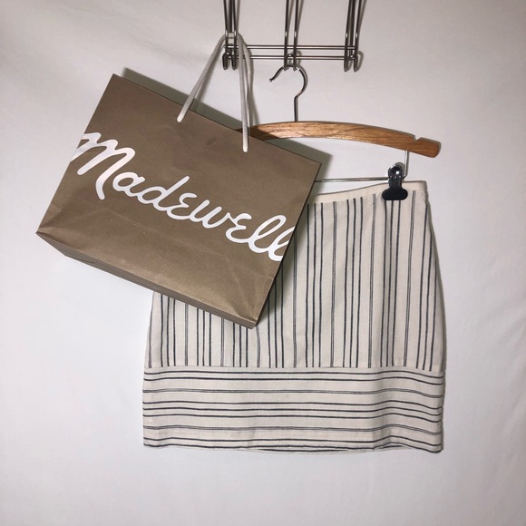 Madewell Dresses & Skirts - Madewell Blue & White Striped Linen Summer Skirt